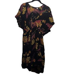 Pretty Pattern Black V-neck Dress 